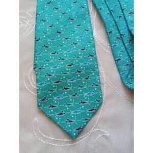 American Lifestyle Men's Fish Tie 3" Swordfish Aqua Blue